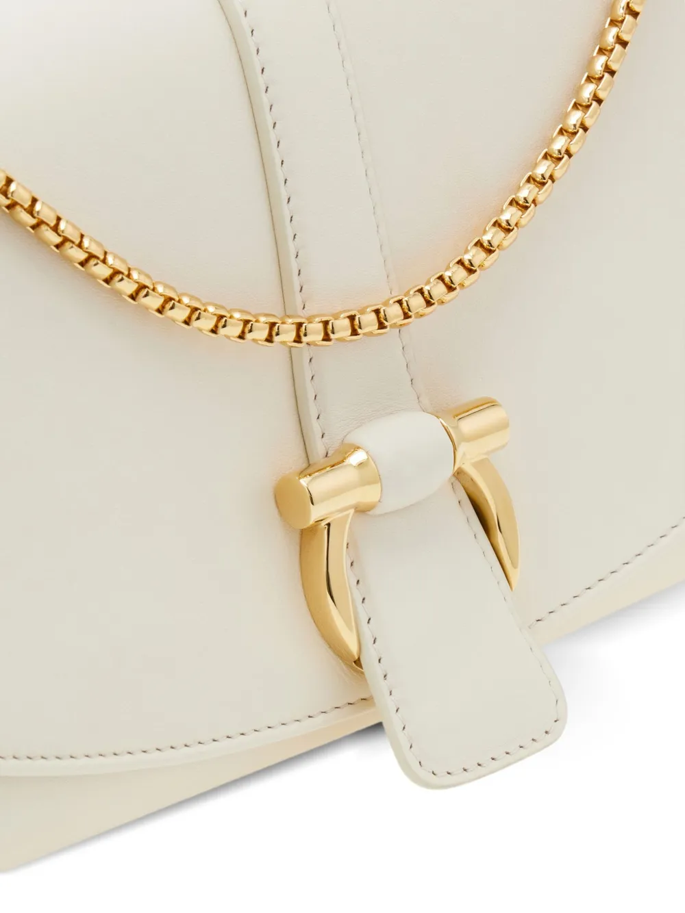 Ferragamo Small Gancini-detail Cross Body Bag In White