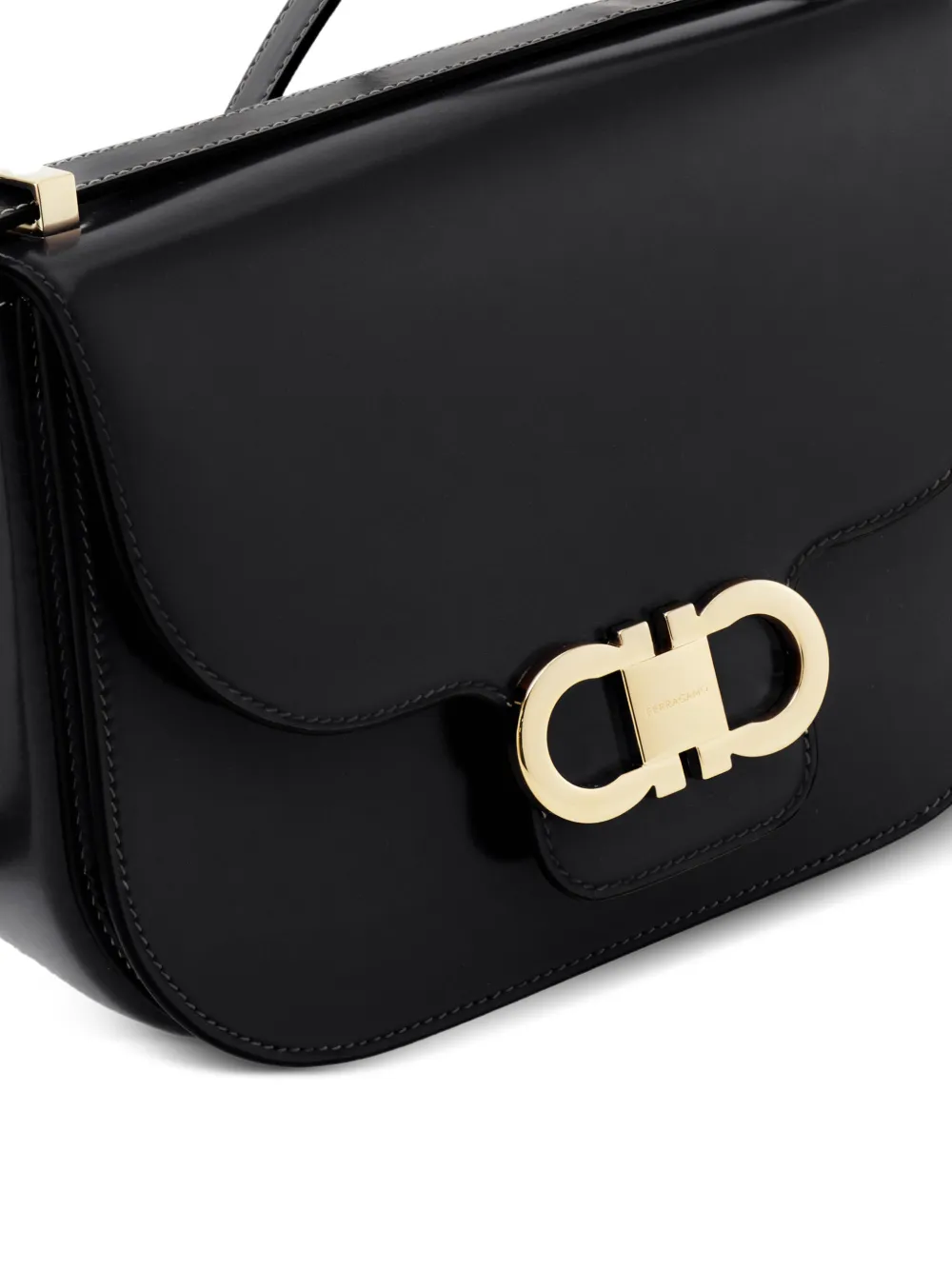 Ferragamo Gancini crossbodytas met omslag Zwart