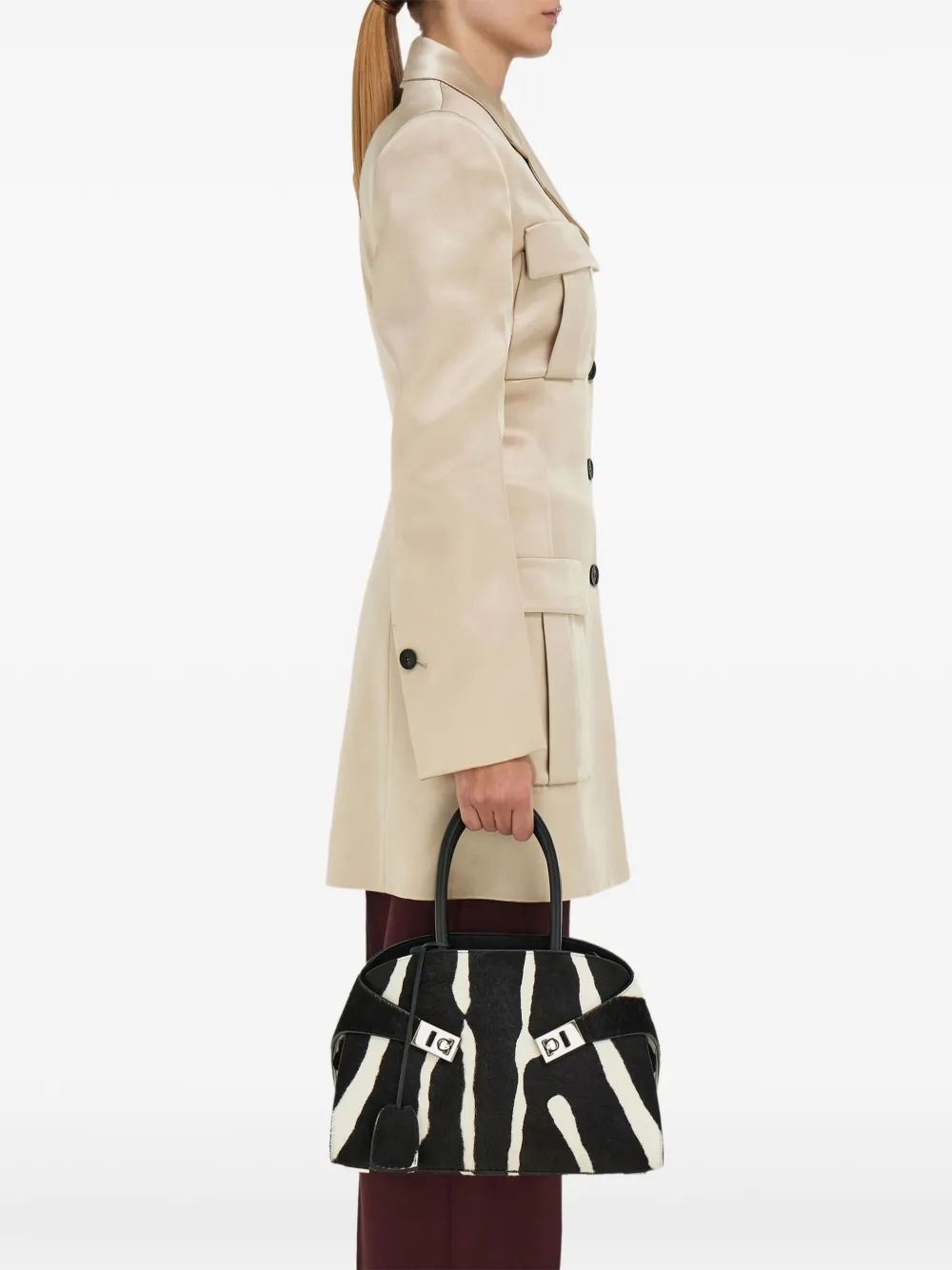 Ferragamo zebra print buckle hug tote bag | Image 2