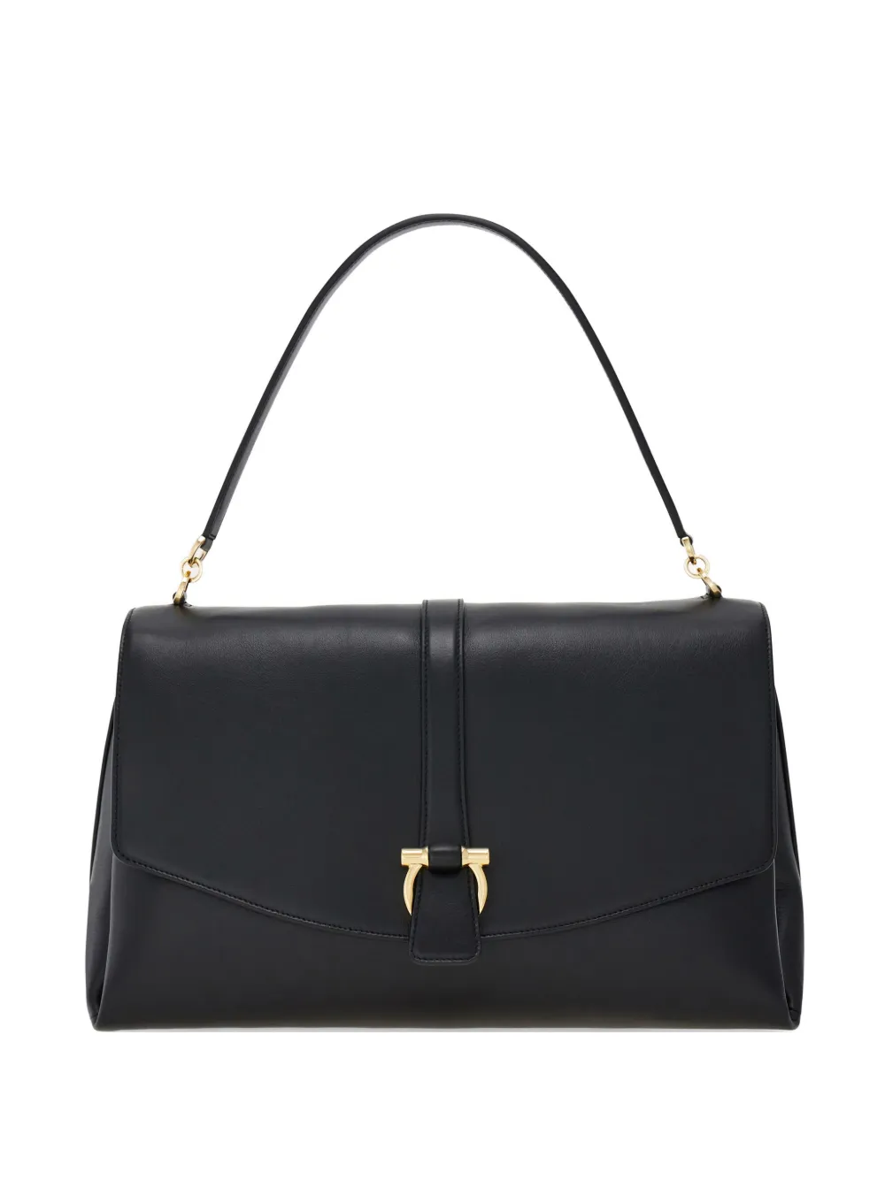 Ferragamo Borsa a mano L con patta - Nero