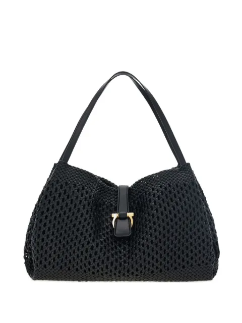 Ferragamo large woven-effect leather tote bag