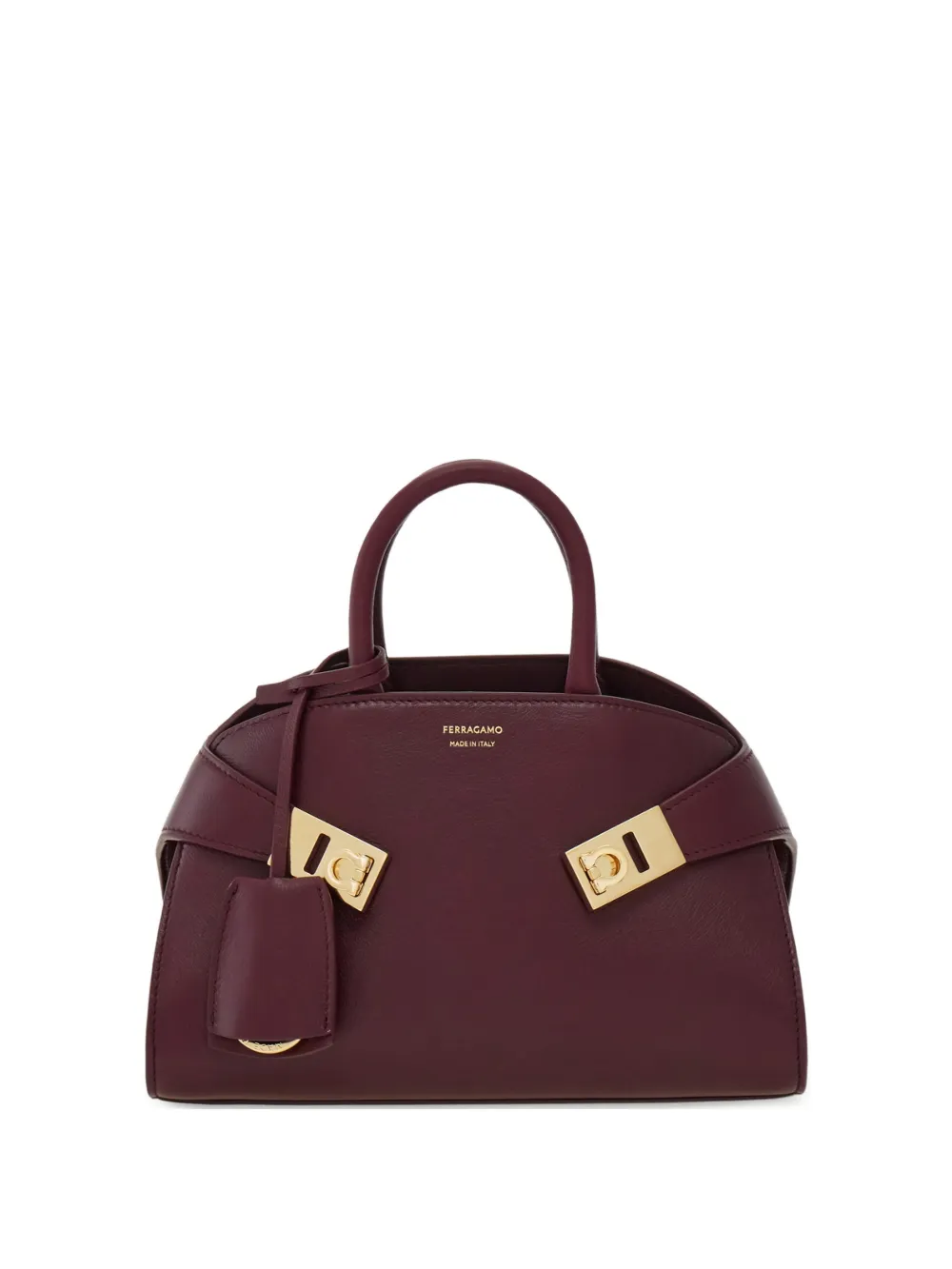 Ferragamo Buckle Charm Hug Tote Bag In Red