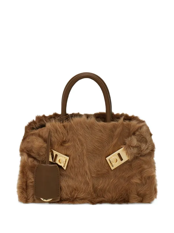 Ferragamo Hug Handbag XS in Brown