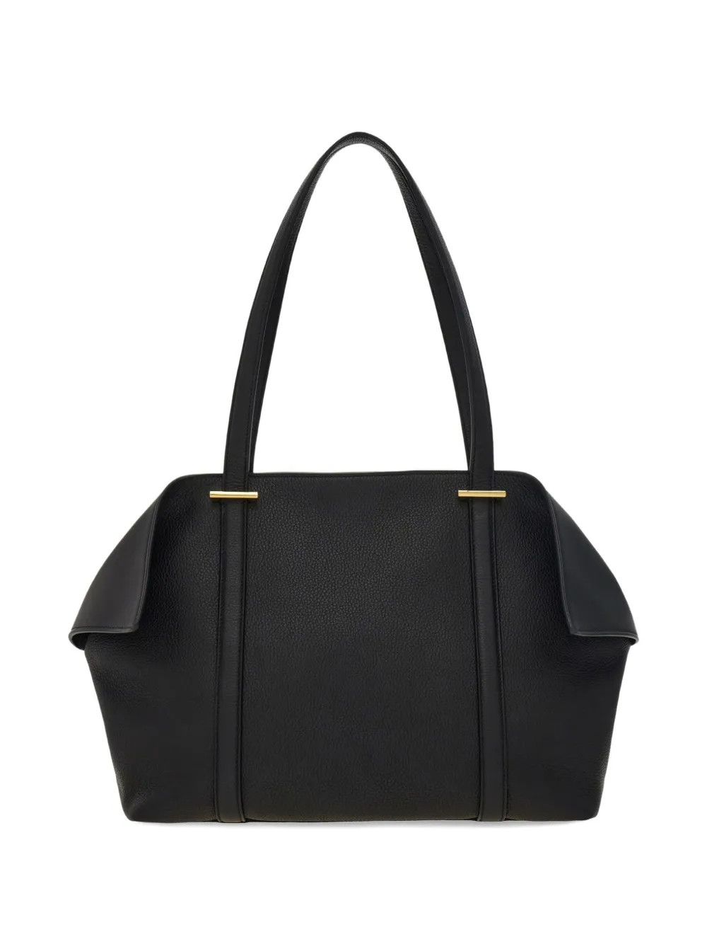 Ferragamo Medium shopper met gevouwen zijkanten Zwart