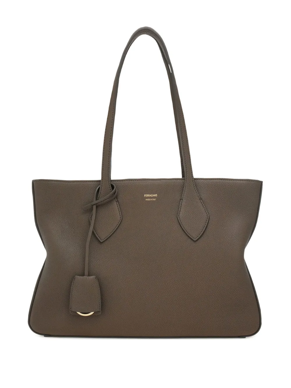 Ferragamo Medium Star-shaped Leather Tote Bag In Brown