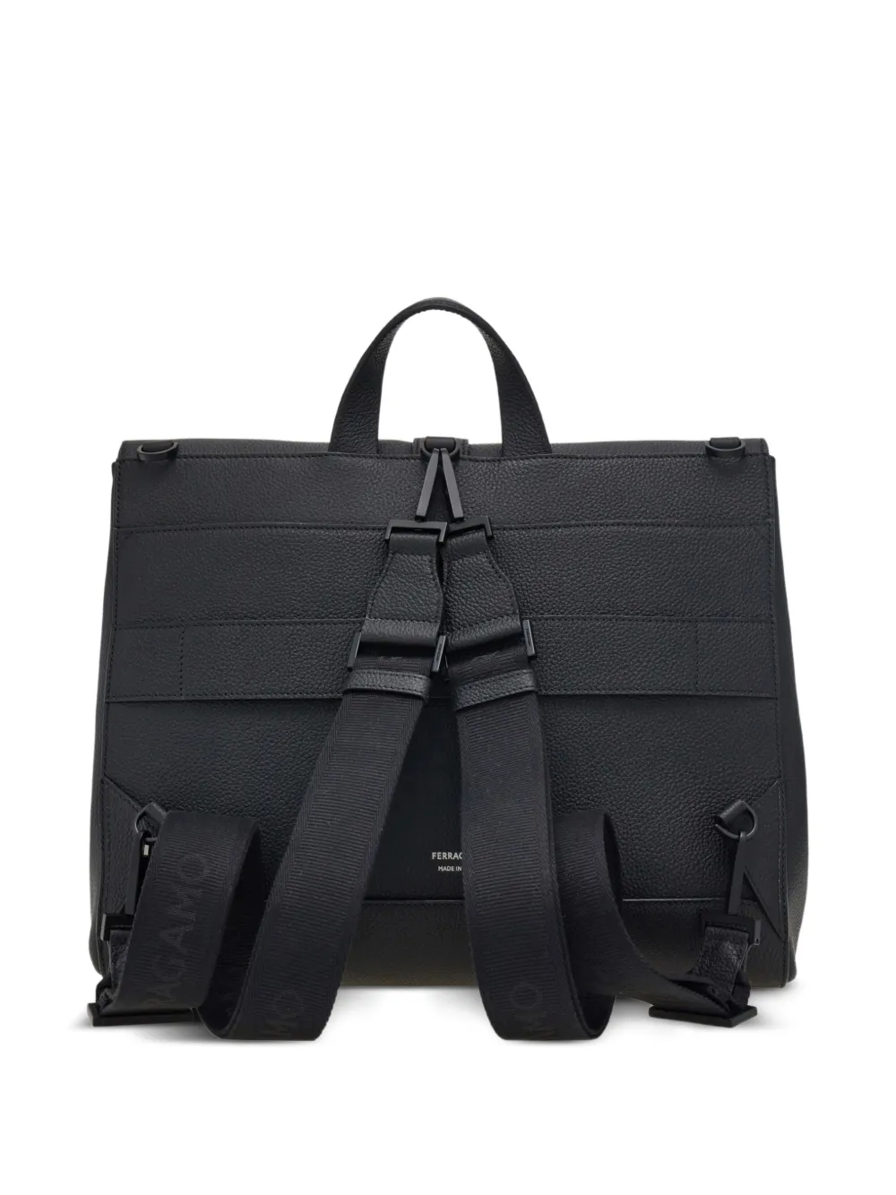 Ferragamo Hug hybride rugzak met gesp Zwart