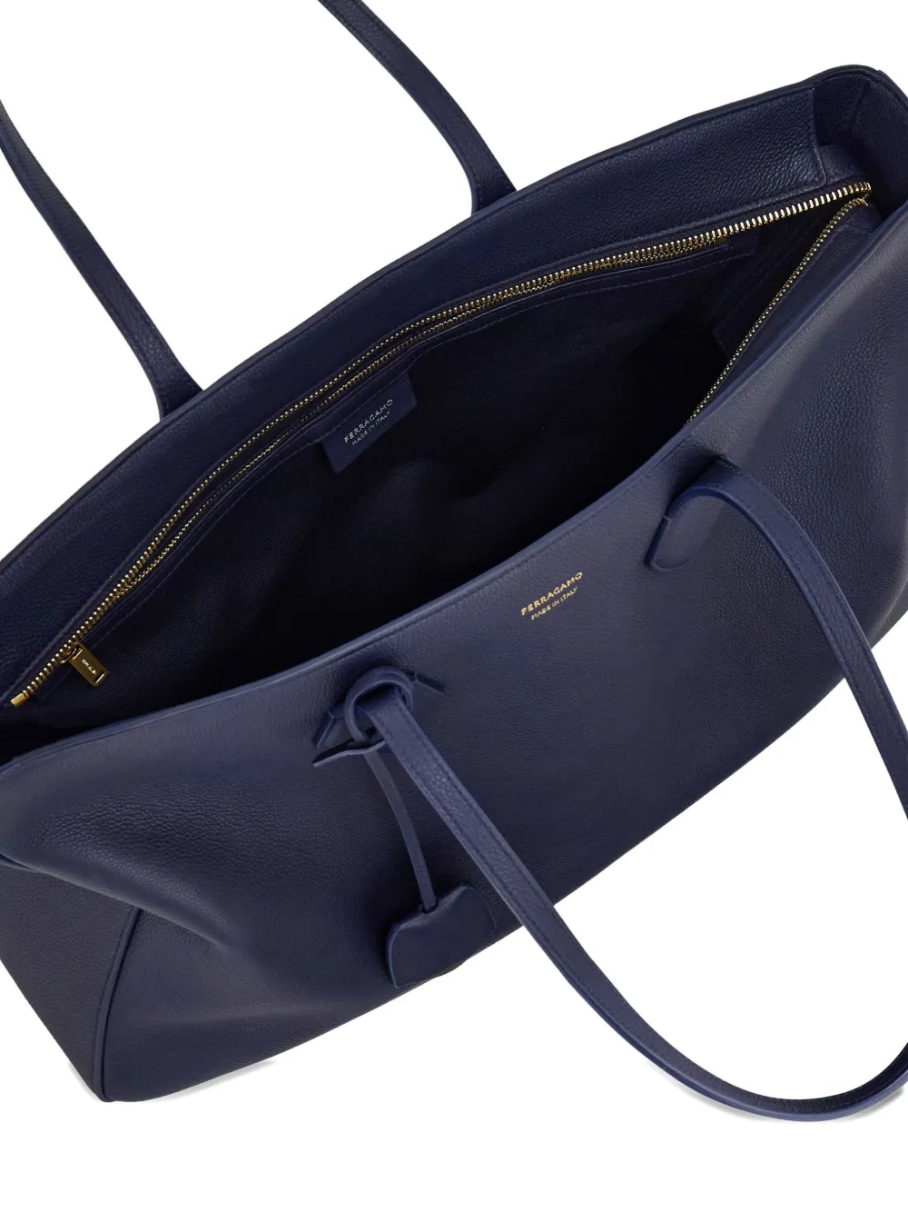 Ferragamo Large Star-shaped Top-zip Tote Bag In Blue