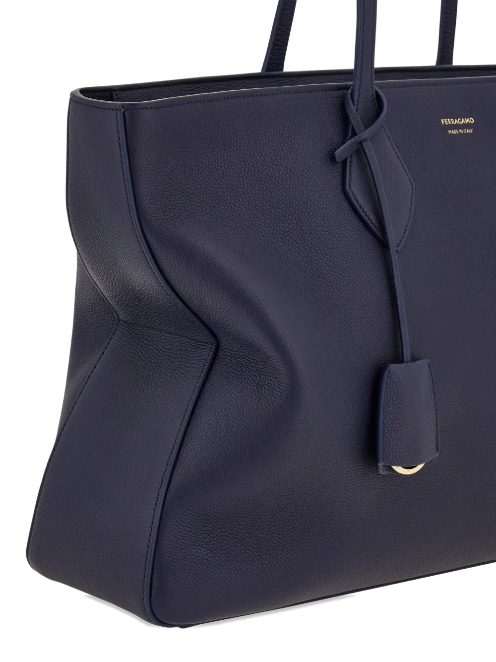 Ferragamo Large Star-shaped Top-zip Tote Bag In Blue