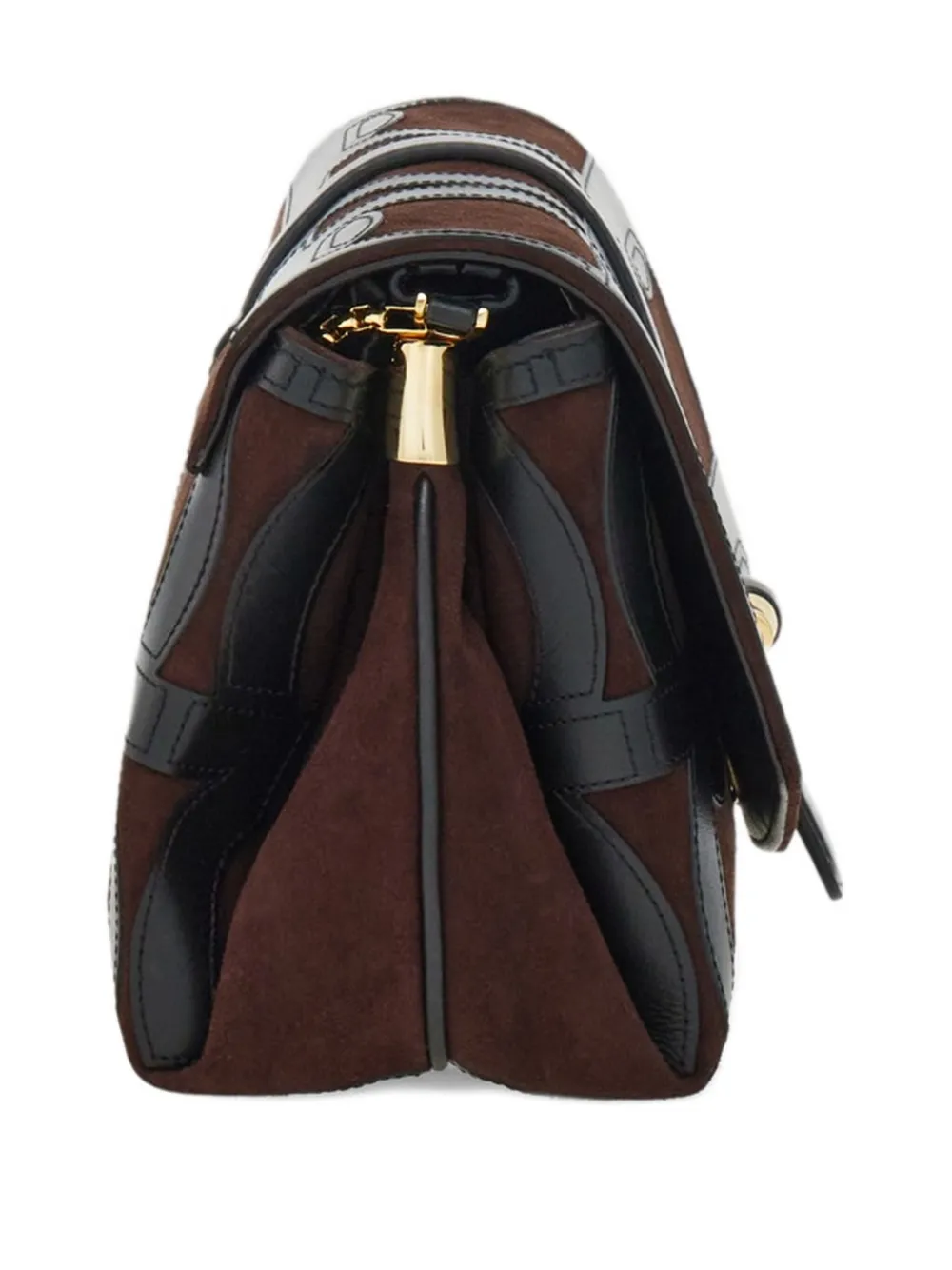 Ferragamo Kleine crossbodytas met omslag Zwart