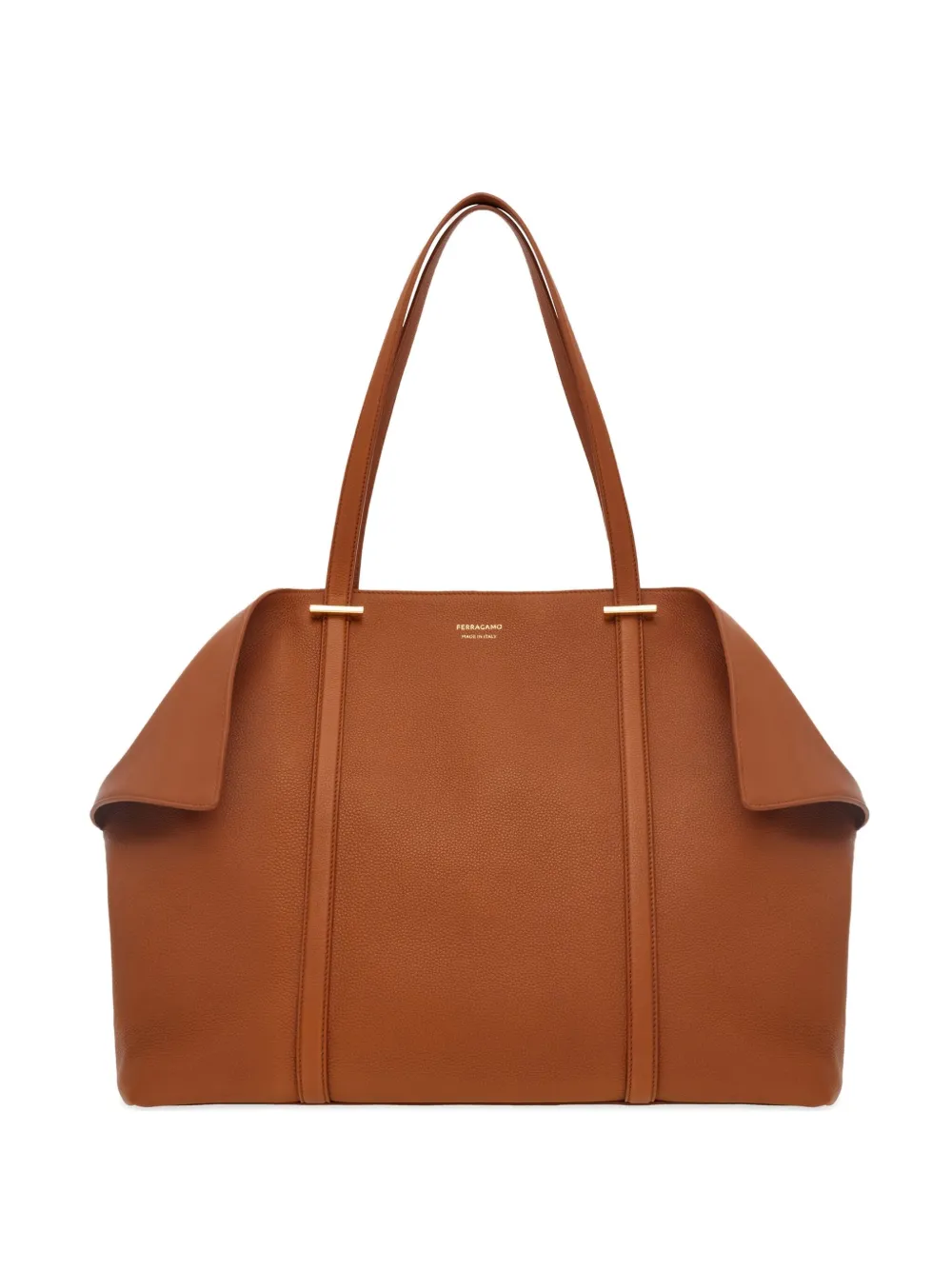 Ferragamo Large Open-top Tote Bag In Brown