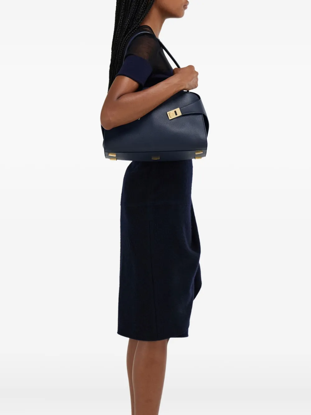 Ferragamo Hug medium schoudertas - Blauw