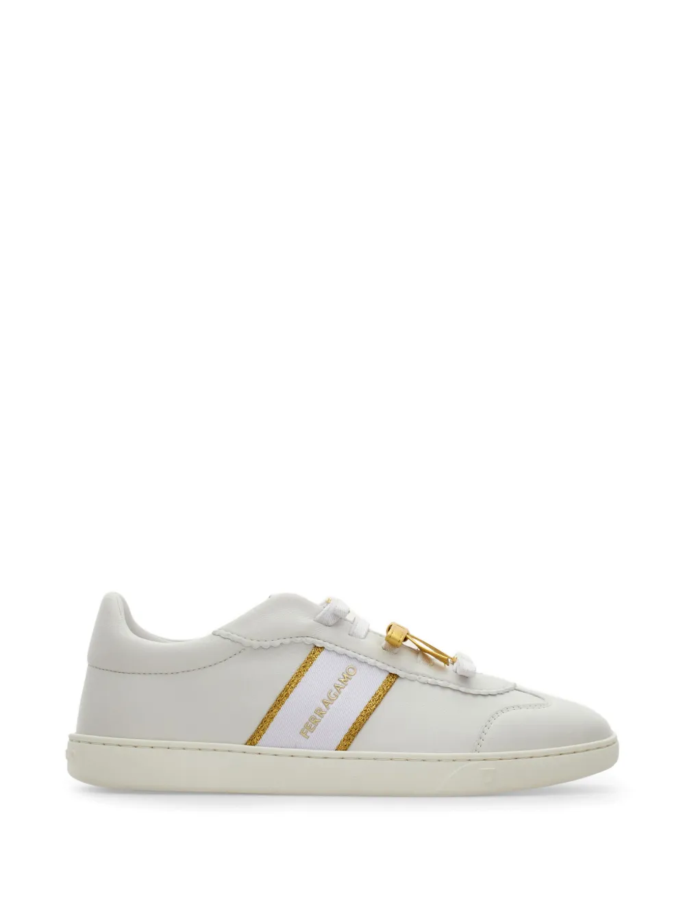 Ferragamo Sneaker with mini bow detail - Bianco