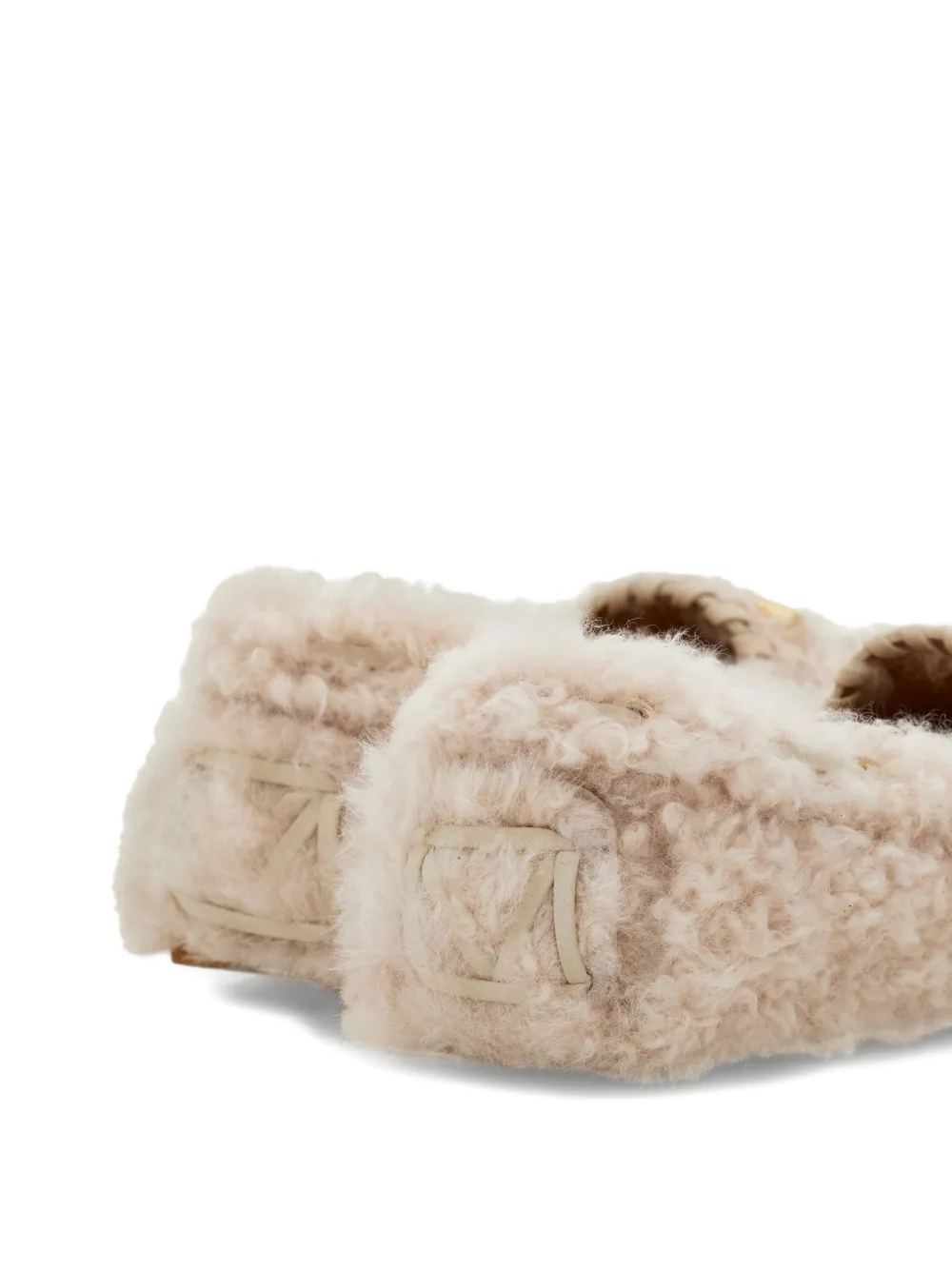 Ferragamo Gancini lammy loafers Beige