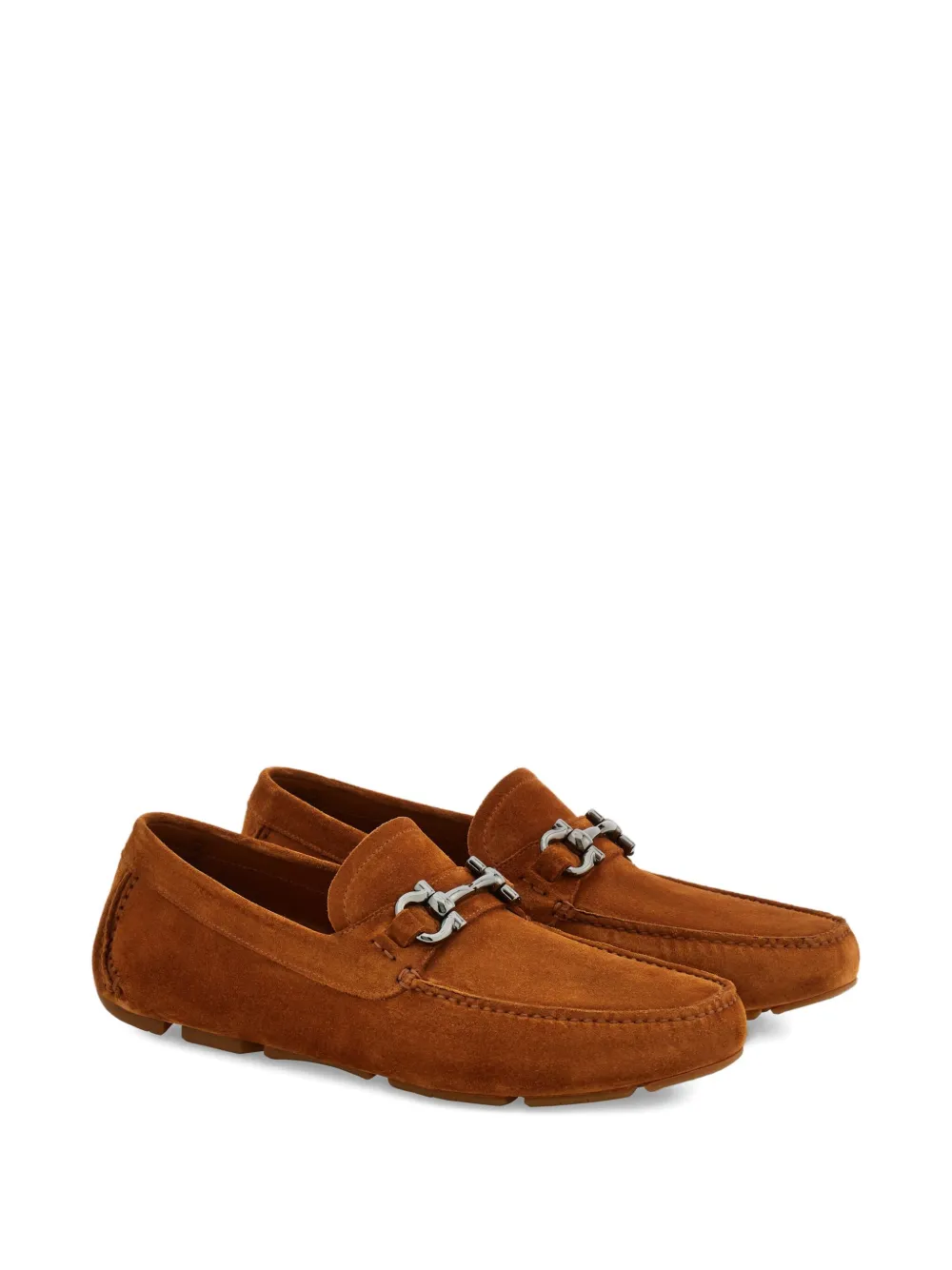 Ferragamo Loafers met Gancini-gesp Bruin