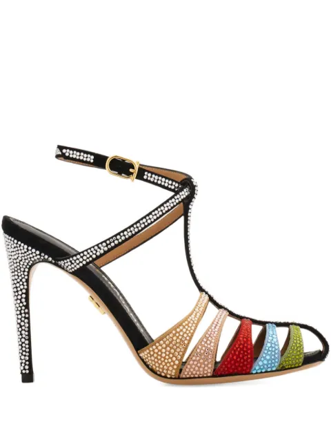 Ferragamo 90mm crystal-embellished caged sandals