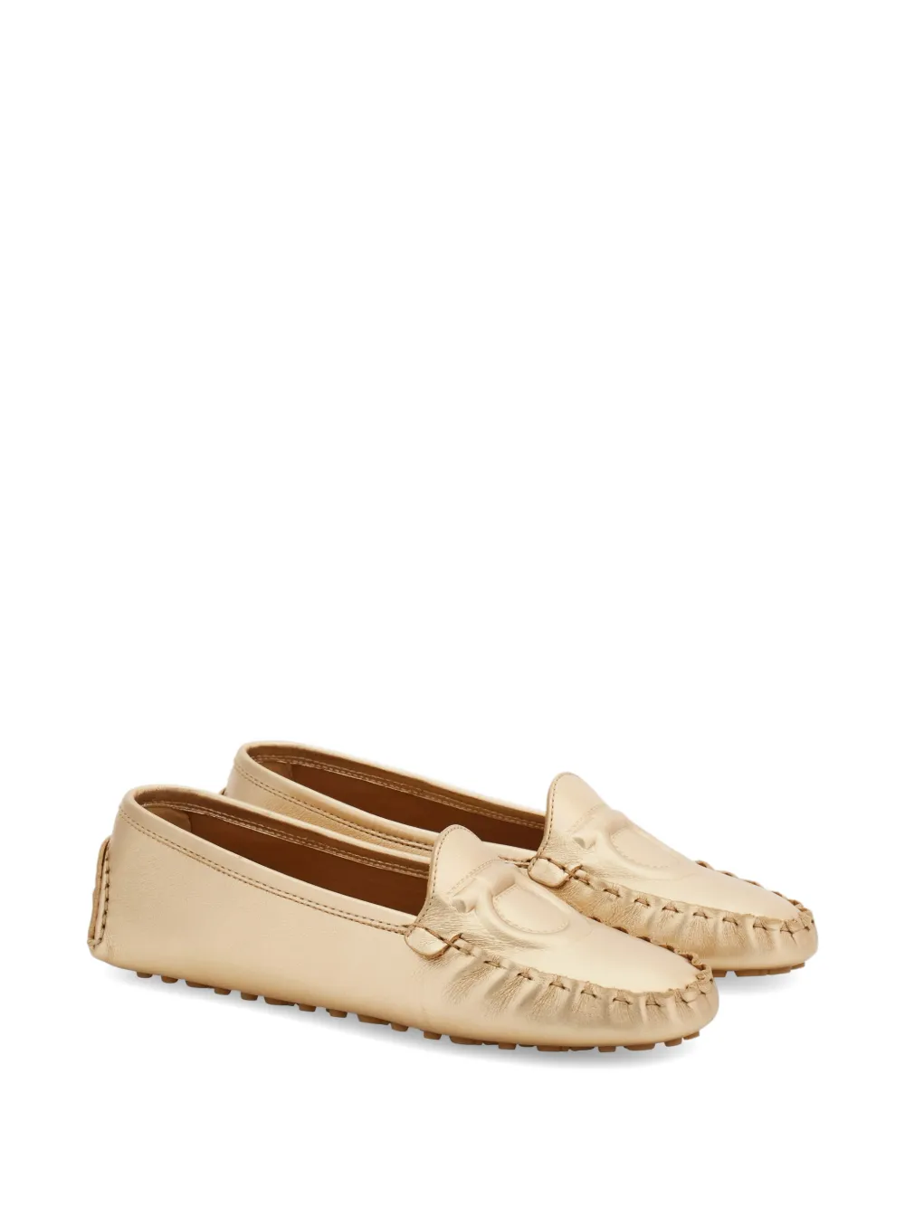 Ferragamo Gancini Driver loafers Goud