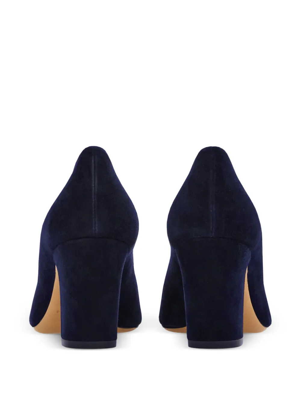 Ferragamo 70 mm Gancio pumps met blokhak Blauw