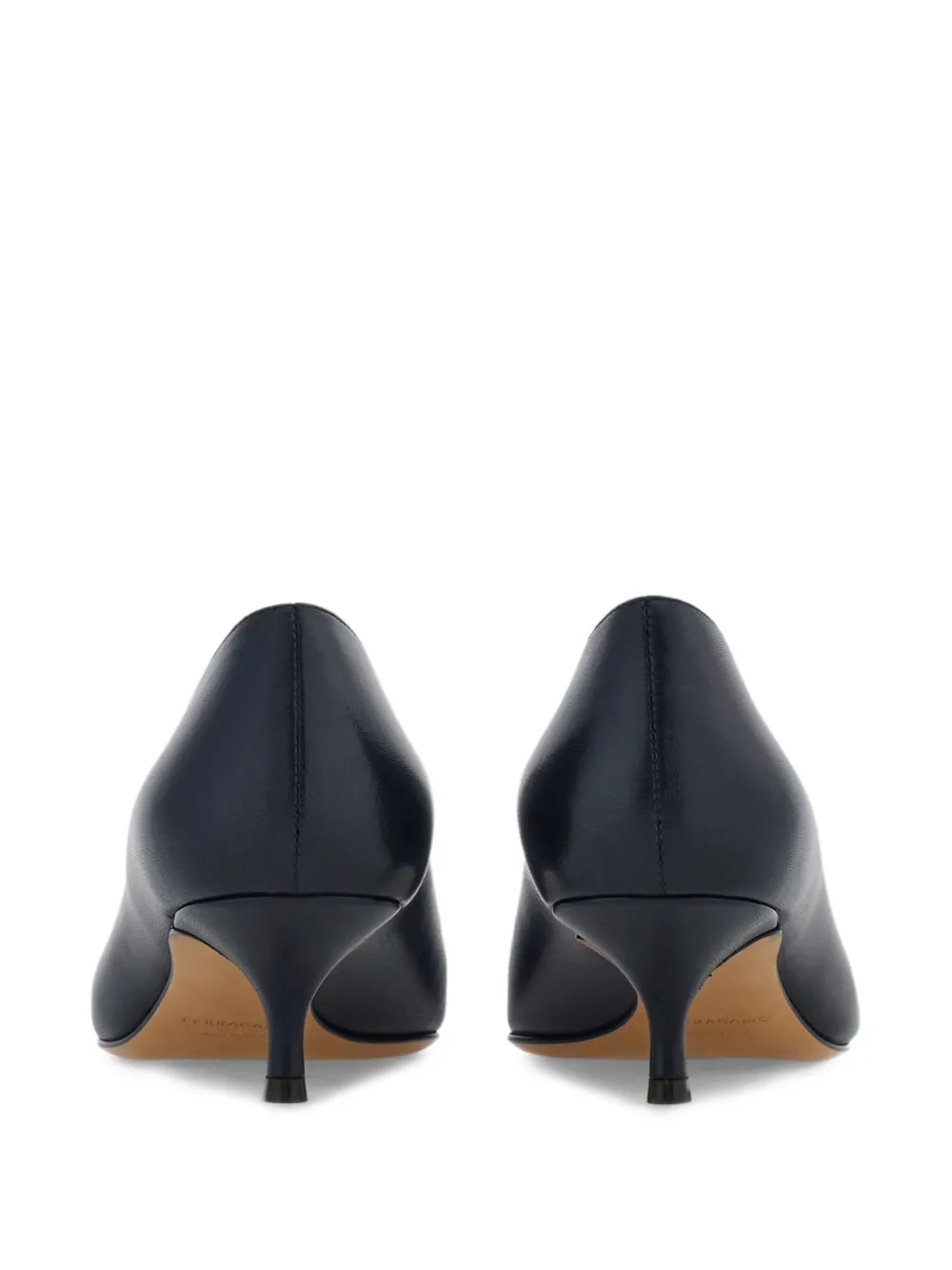  Ferragamo 40mm Gancini Pointed-toe Pumps - Black 