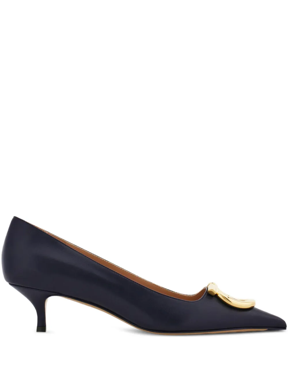 Ferragamo 40 mm Gancini pumps met puntige neus Zwart