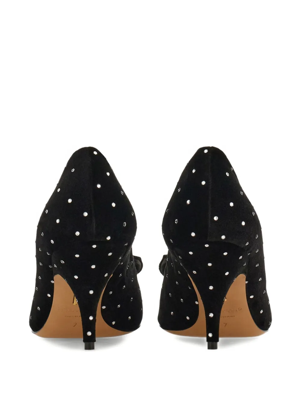 Ferragamo 70 mm pumps verfraaid met strik Zwart