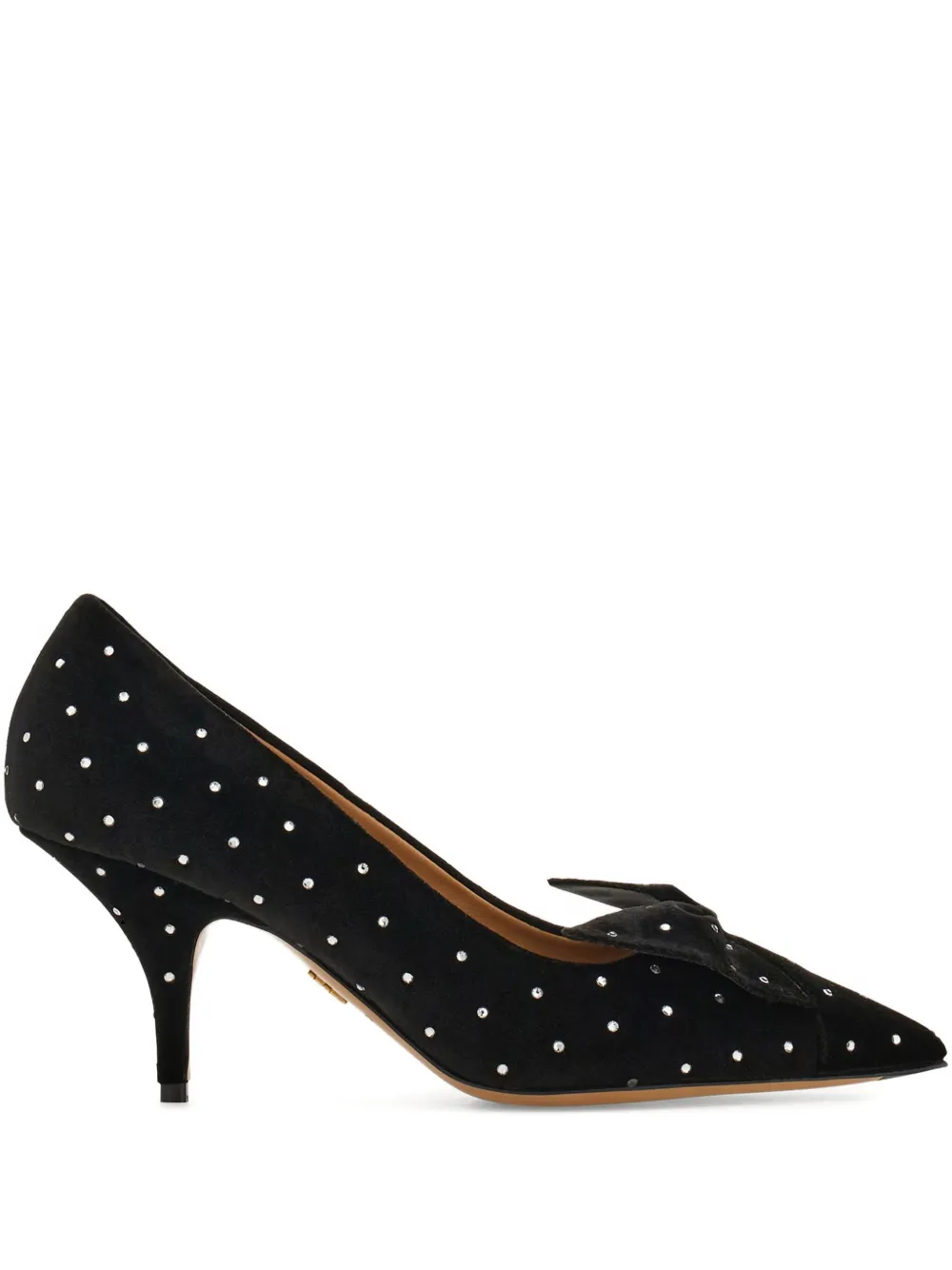 Ferragamo 70 mm pumps verfraaid met strik Zwart