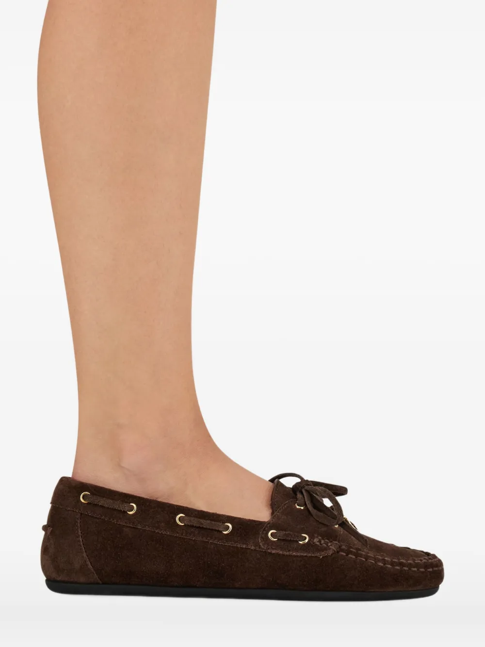 Ferragamo Leren bootschoenen Bruin