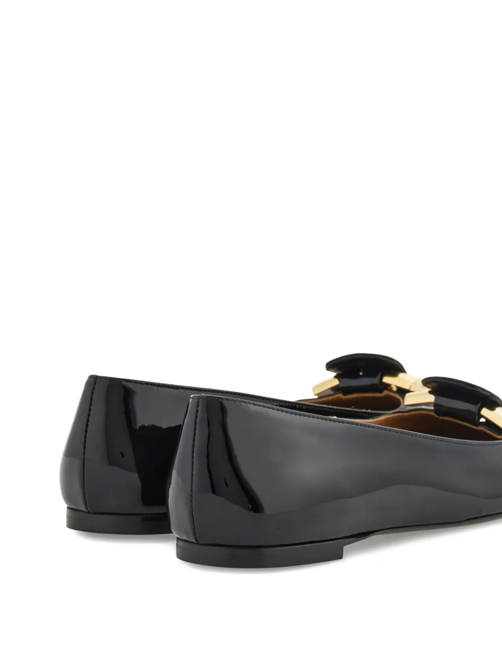 Ferragamo Gancini ballerina's Zwart