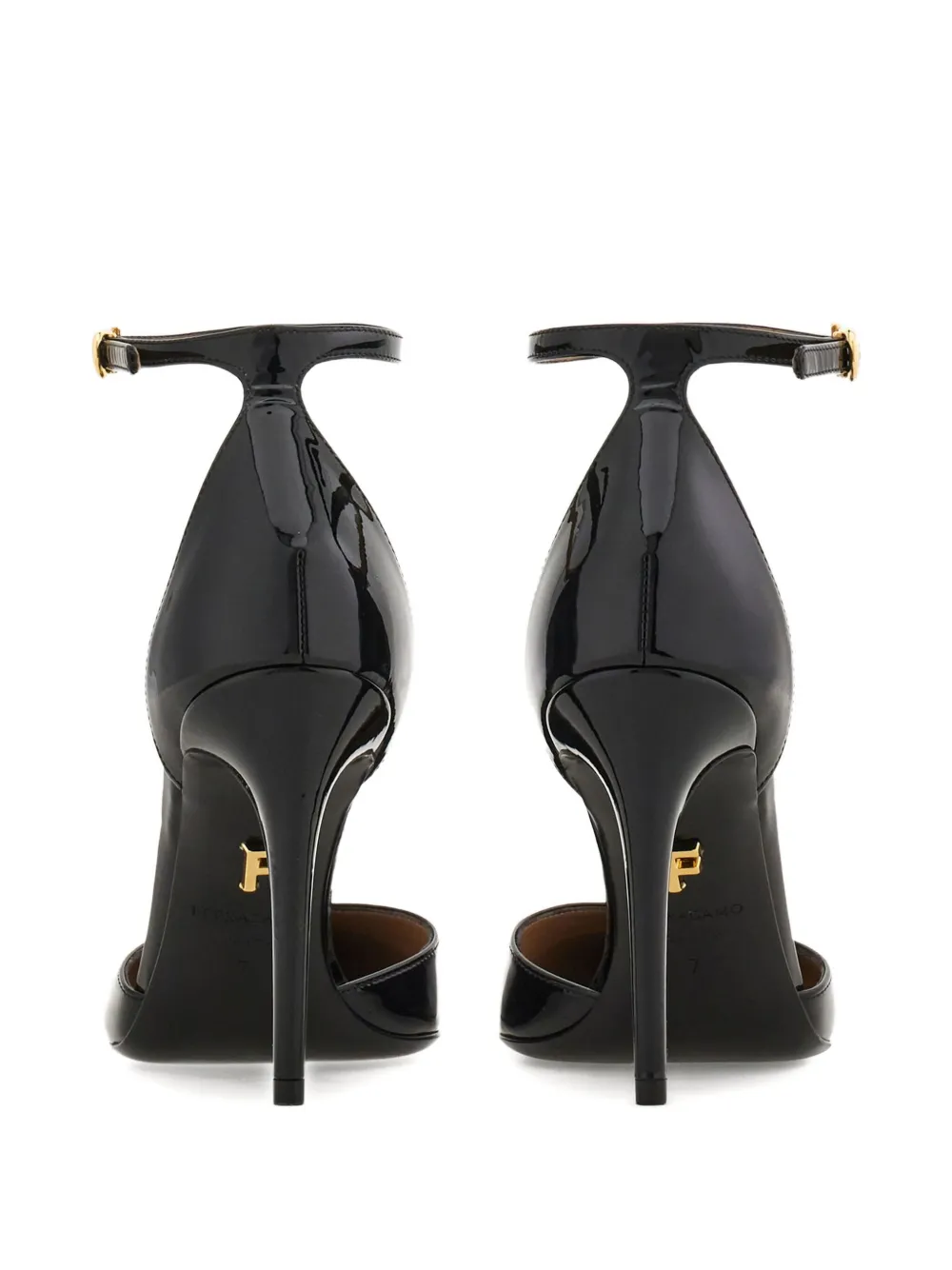 Ferragamo Lakleren pumps Zwart