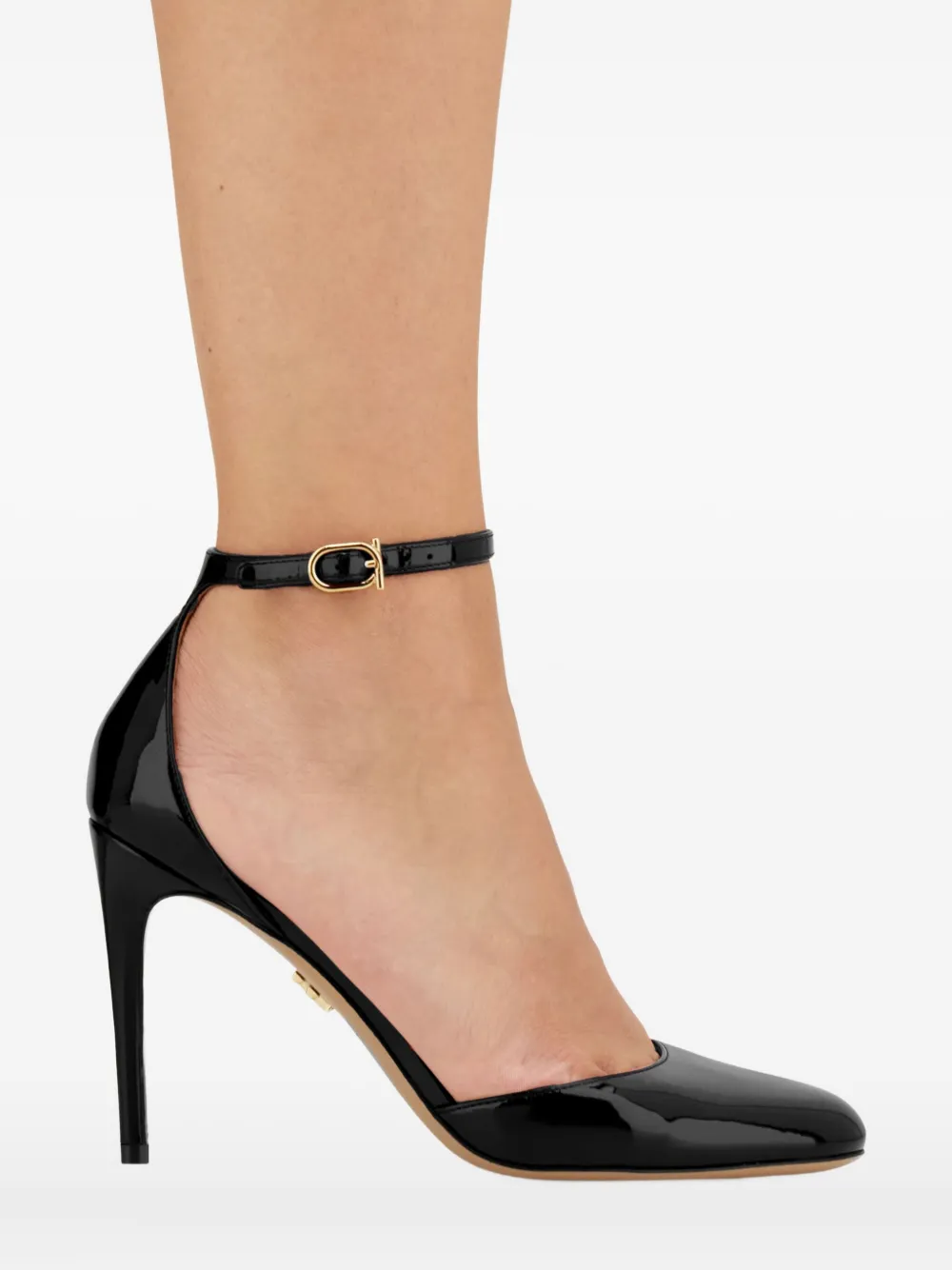 Ferragamo Lakleren pumps Zwart