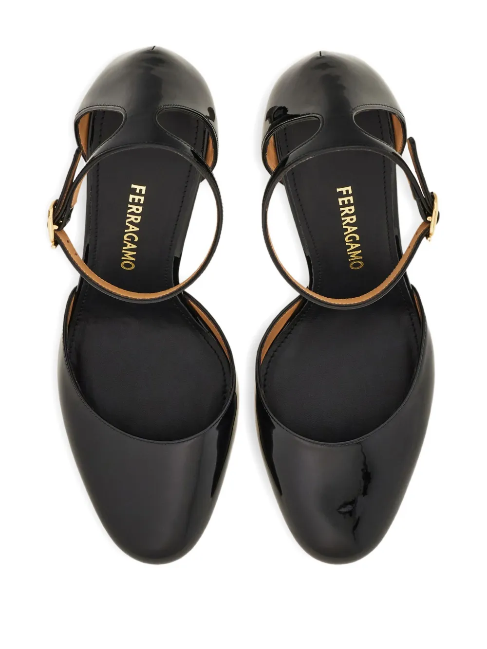 Ferragamo Lakleren pumps Zwart