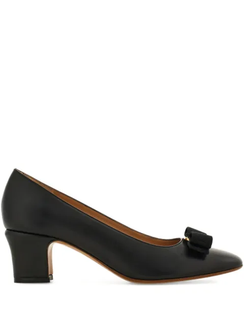 Ferragamo 50mm Vara bow block-heel pumps