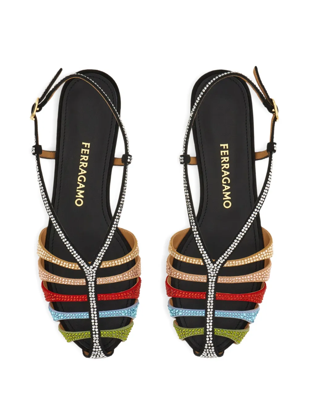 Ferragamo Gekooide sandalen Veelkleurig