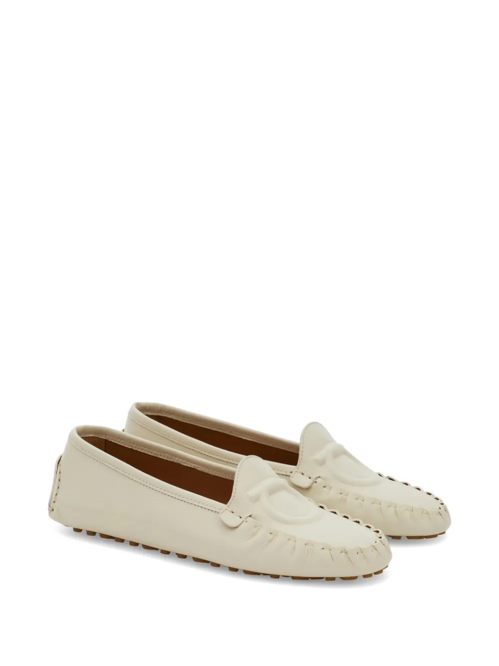 Ferragamo Gancini Driver loafers Beige