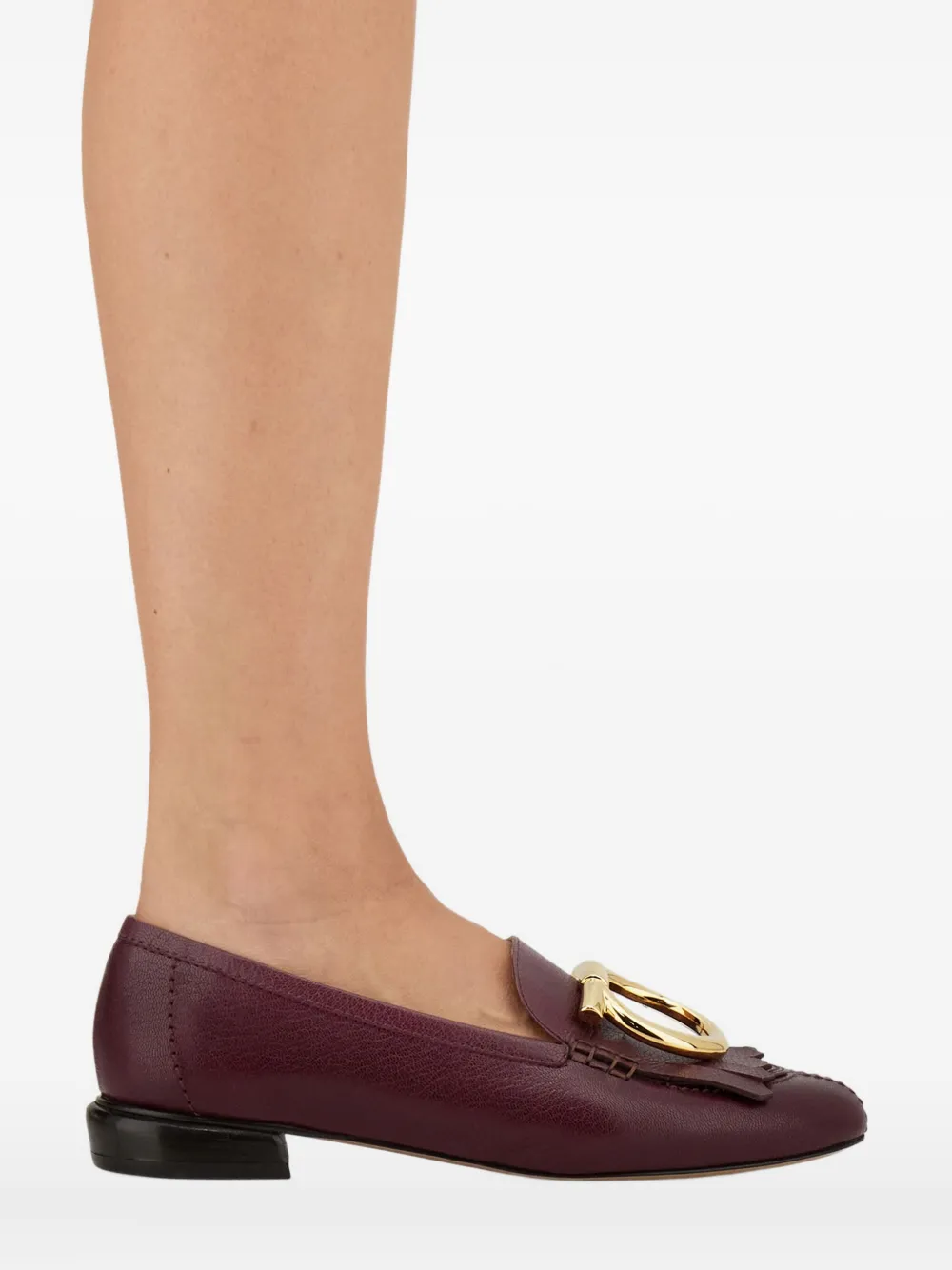 Ferragamo Gancio loafers met franje Paars