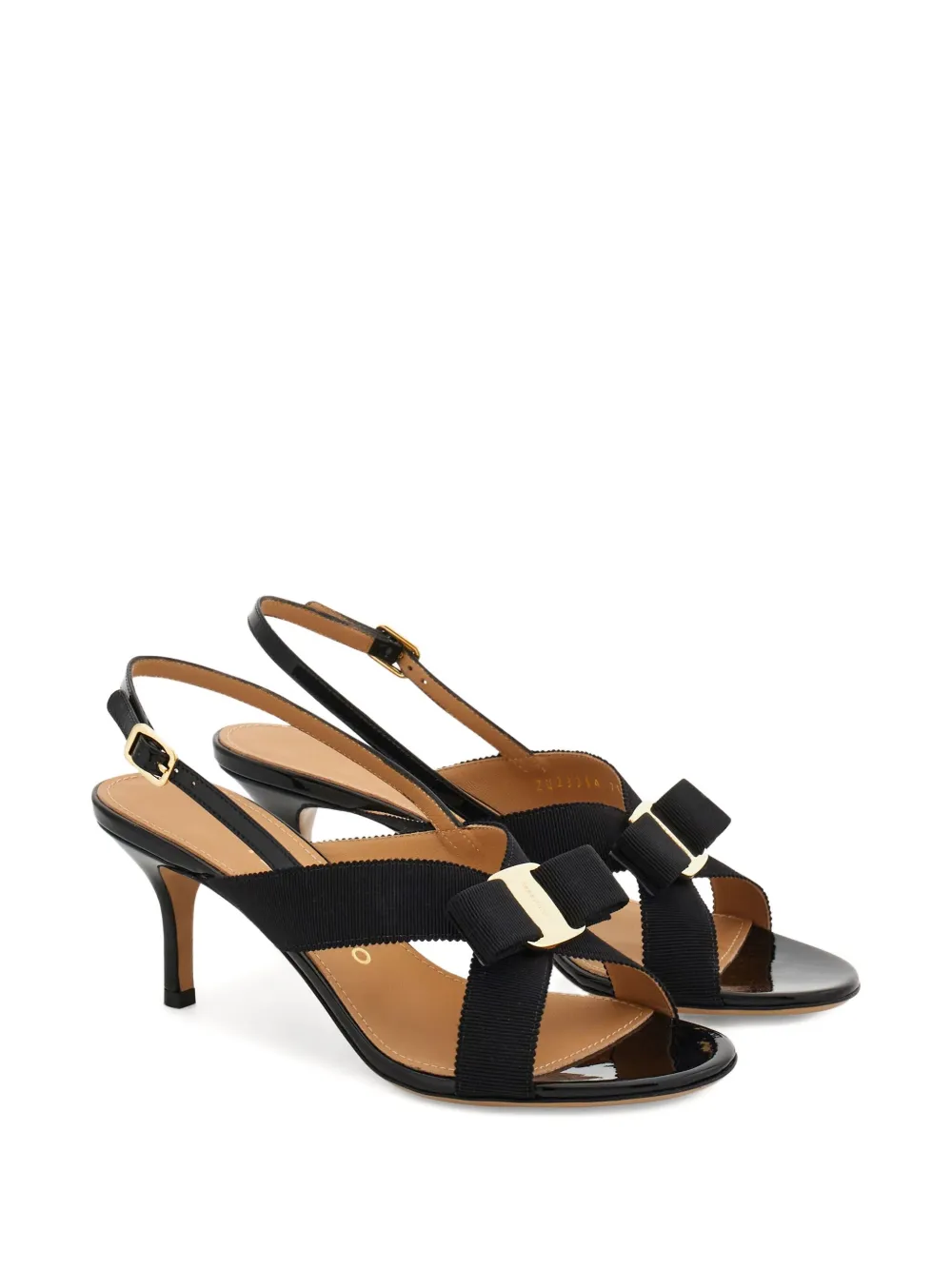 Ferragamo 50mm Bow-detail Heeled Sandals In Black