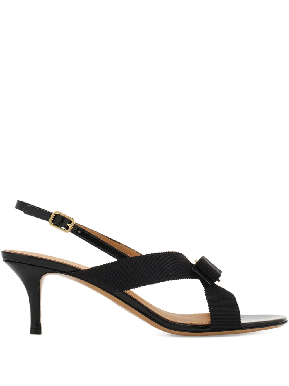 Ferragamo 50mm Bow-detail Heeled Sandals In Black