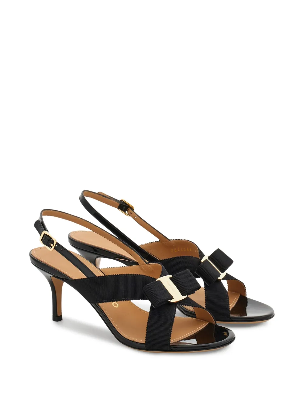 Ferragamo 50 mm sandalen met strikdetail en hak Zwart