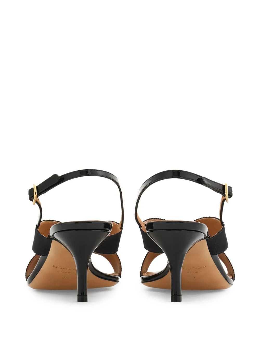 Ferragamo 50 mm sandalen met strikdetail en hak Zwart