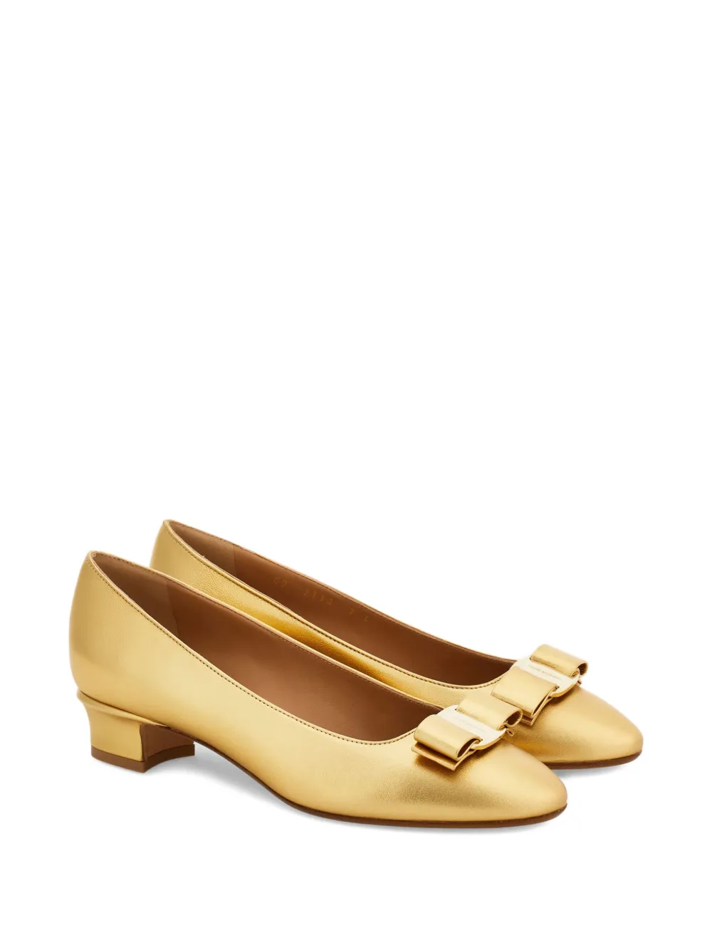 Ferragamo 30mm Vara Bow pumps Goud