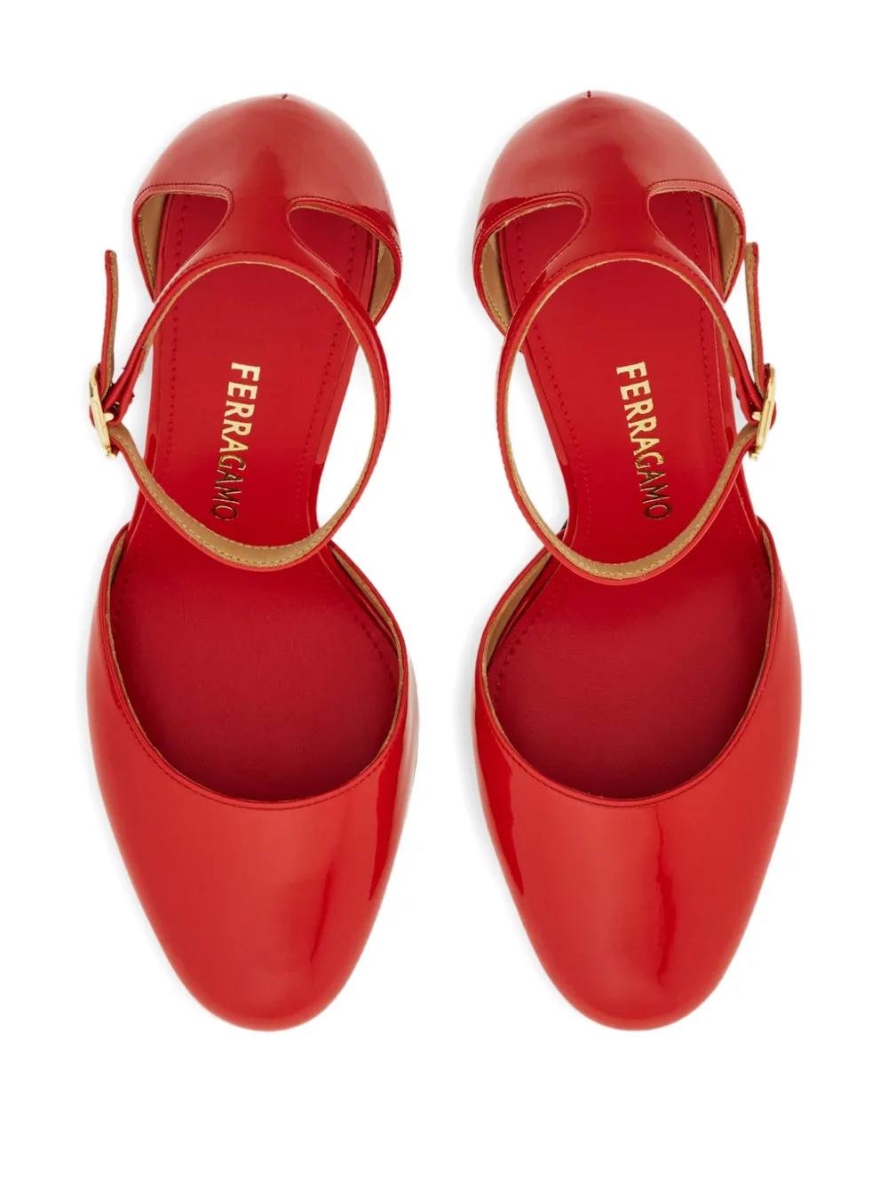 Ferragamo Lakleren pumps Rood