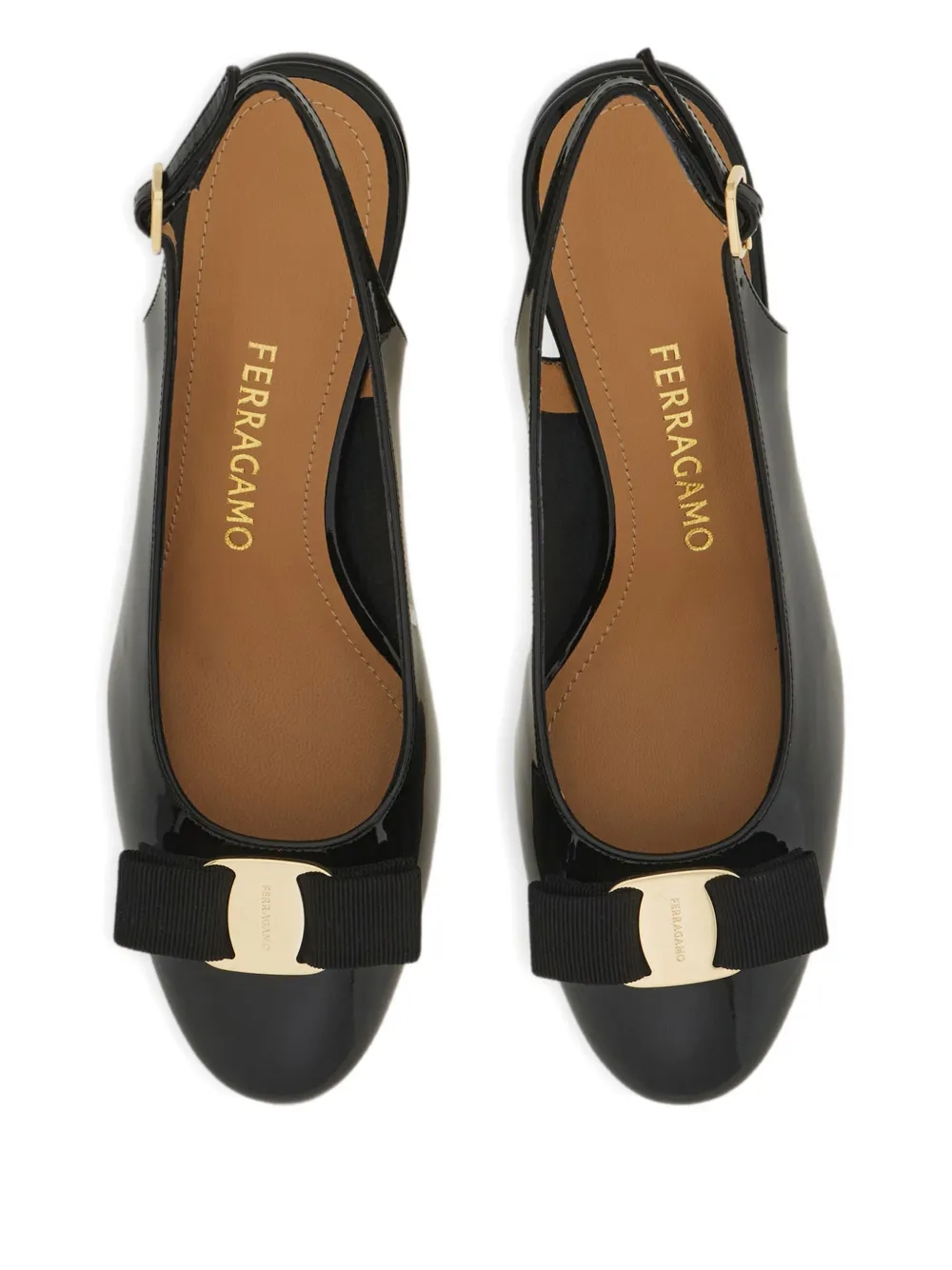 Ferragamo 50mm Vara Bow slingback pumps Zwart