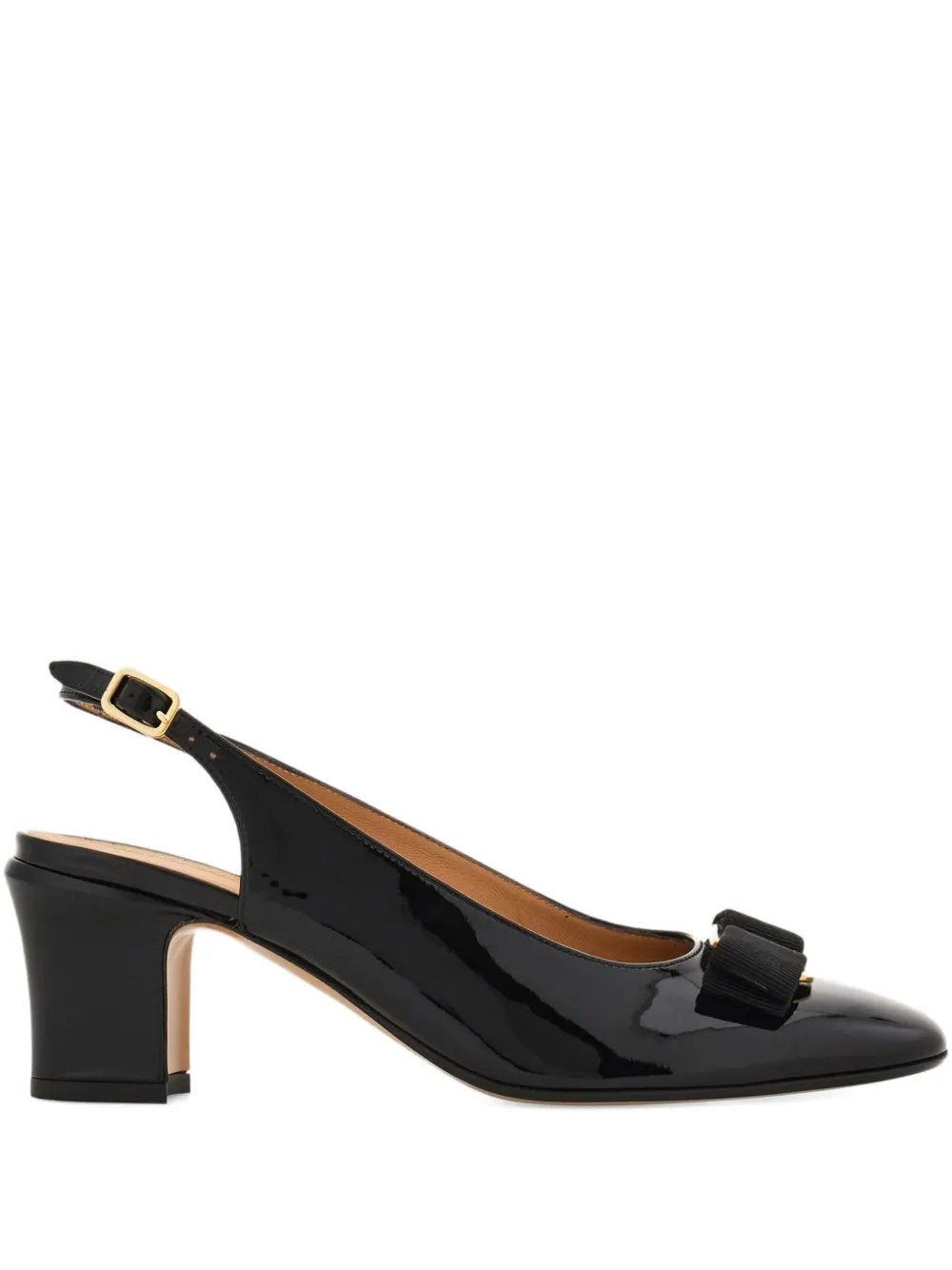 Ferragamo 50mm Vara Bow slingback pumps Zwart