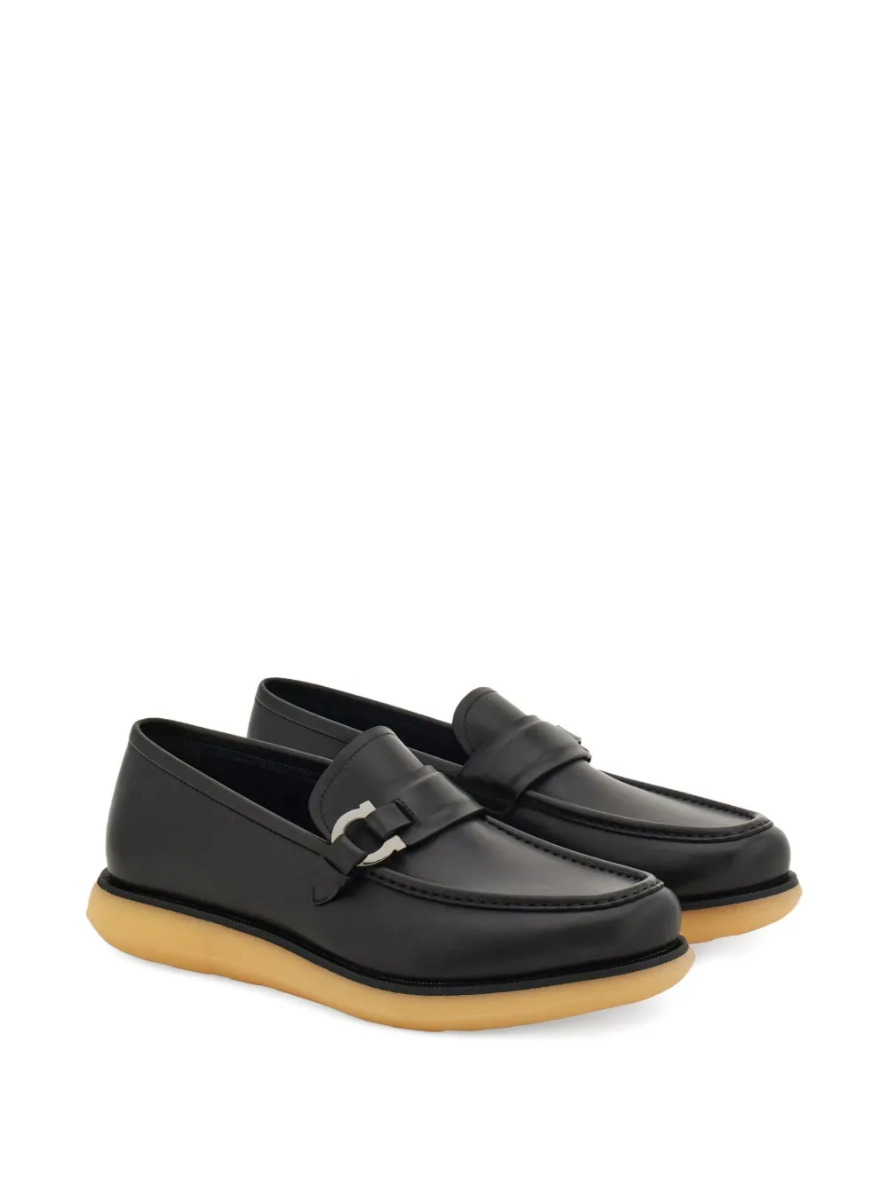 Ferragamo Loafers met Gancini-plakkaat - Zwart