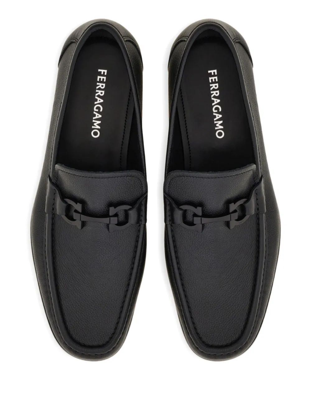 Ferragamo Gancini-buckle Loafer In Animal Print