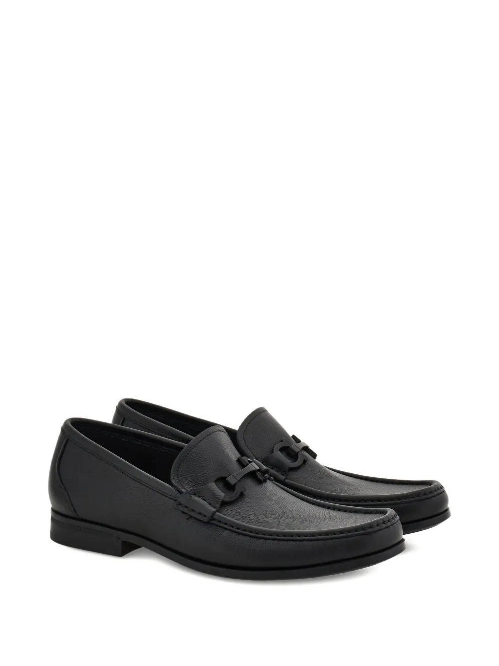 Ferragamo Loafers met Gancini-gesp - Zwart