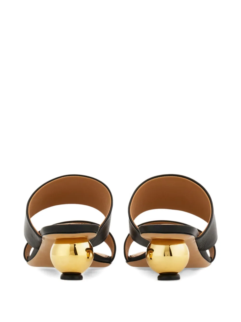 Ferragamo 40mm sandalen met bewerkte bolhak Zwart