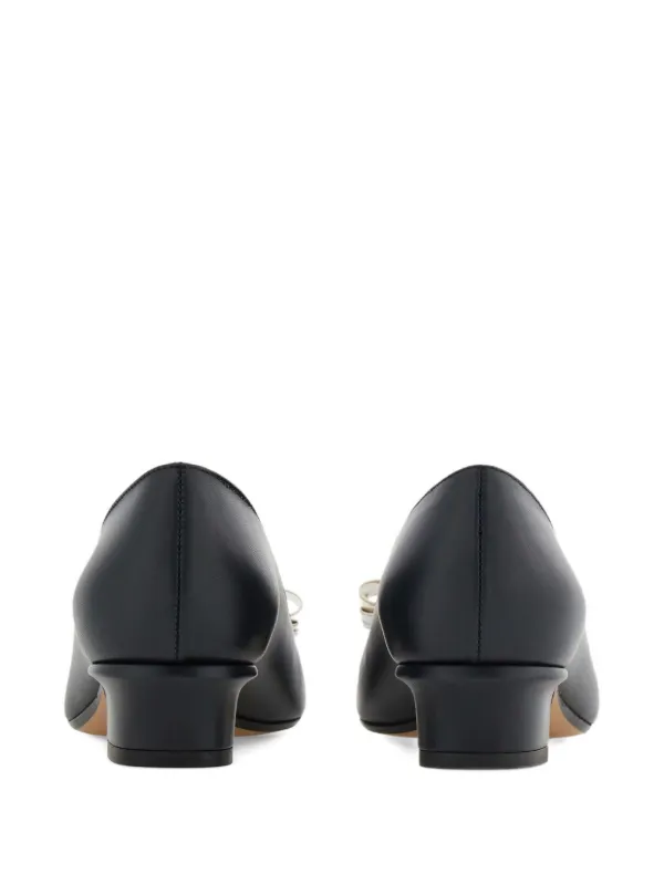 Ferragamo ヴァラリボン ブロックヒールパンプス | ブラック | FARFETCH JP