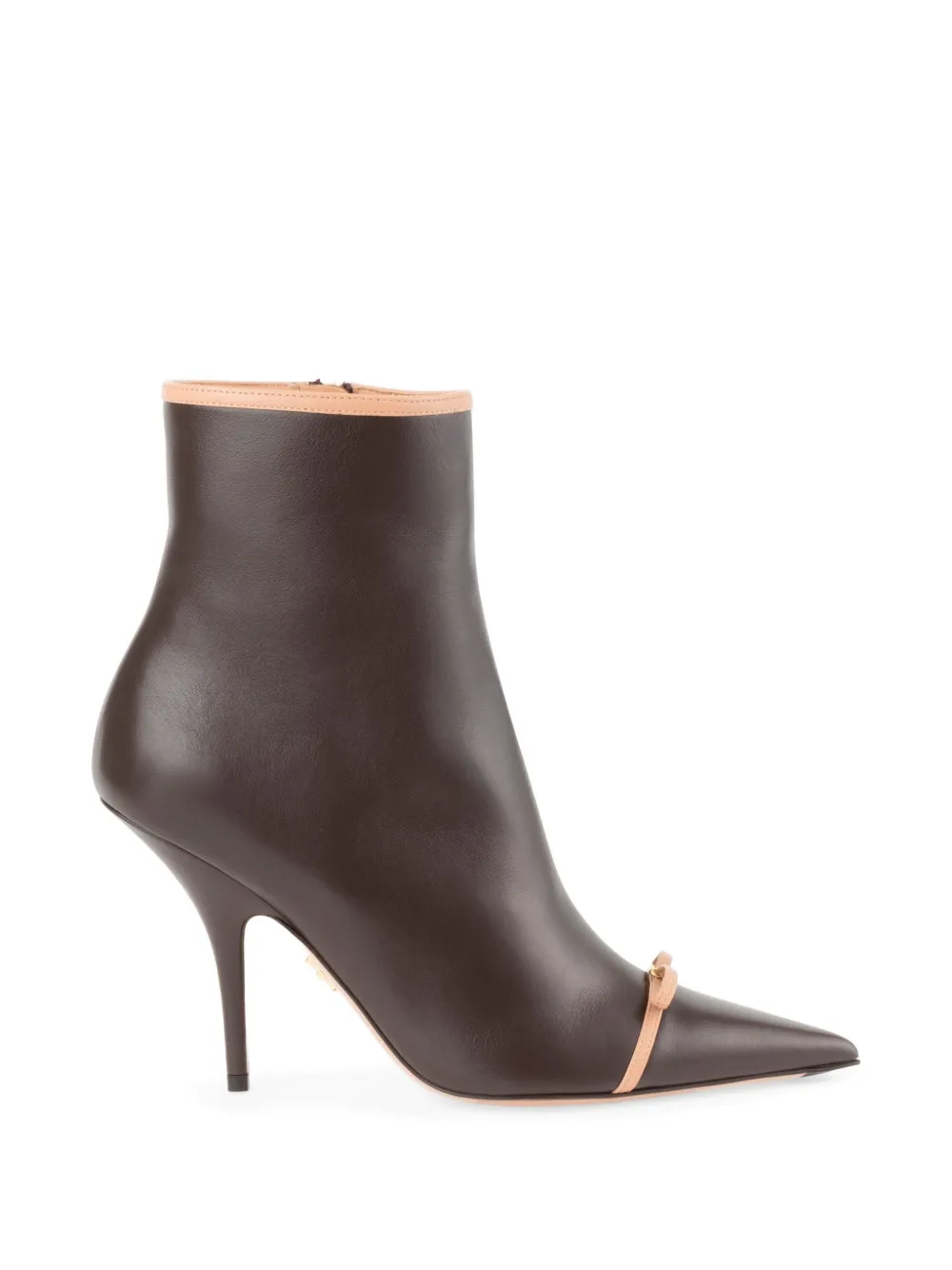 Ferragamo pointed ankle boots with mini bow-detail - Brown