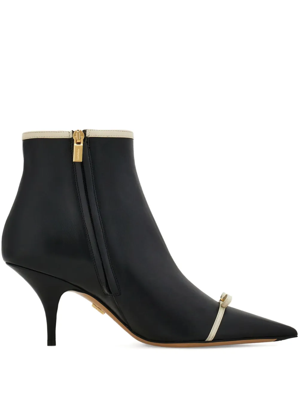 Ferragamo 70mm enkellaarzen met puntige neus en strikdetail Zwart