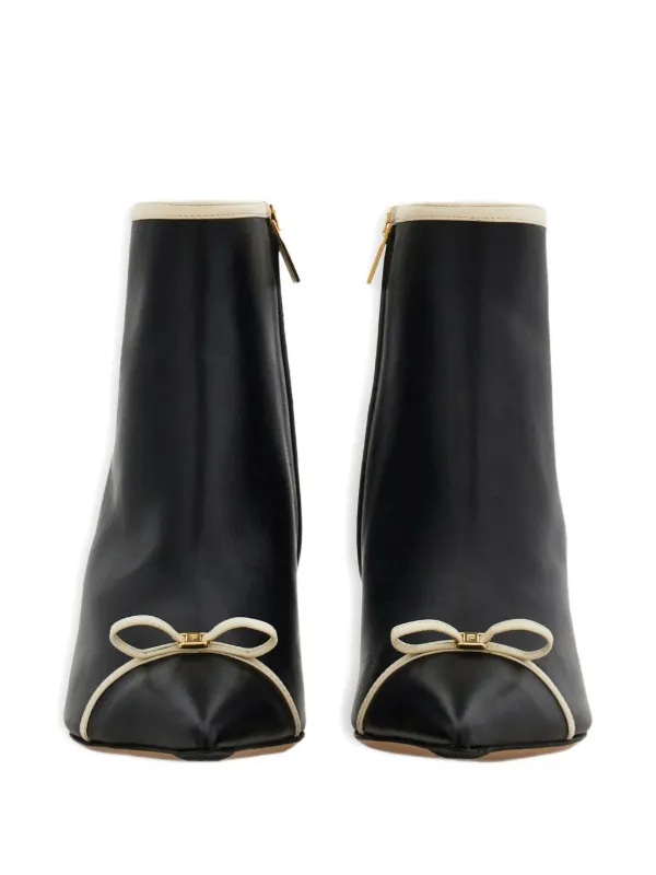 Ferragamo リボンディテール アンクルブーツ | ブラック | FARFETCH JP